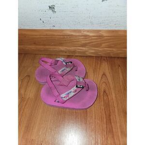 Teva Mush Toddler willy pink girls sandals flip flops size 4
